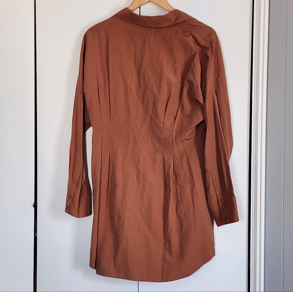 Gianni Bini Rust Button-Down Shirt - image 2